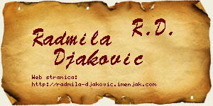 Radmila Đaković vizit kartica